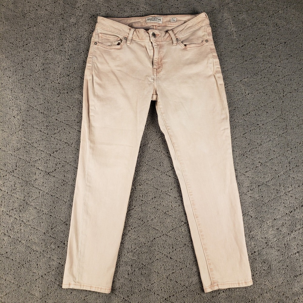 Lucky Brand Jeans Womens 8 Pink Lolita Crop Stretch Denim Mid Rise Preppy